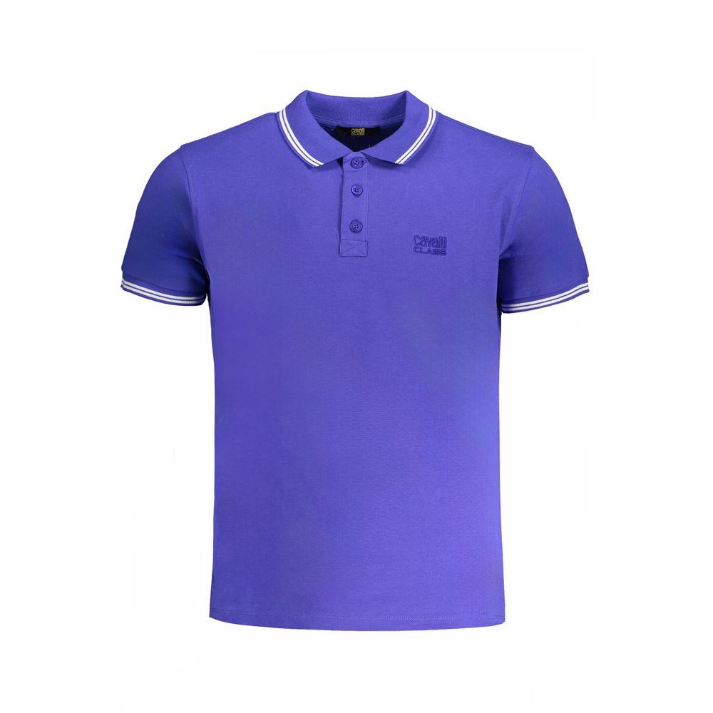 Cavalli Class Blue Cotton Men's Polo Shirt | Regal Royce