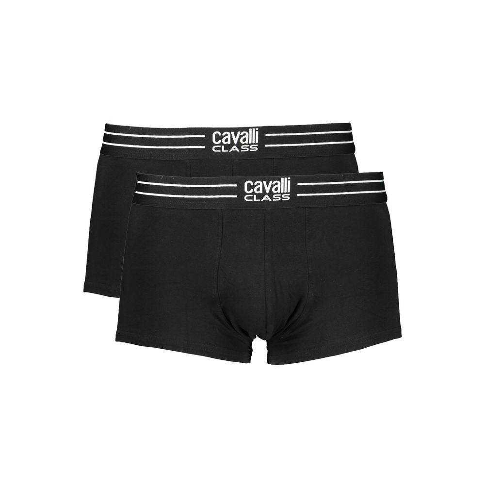 Cavalli Class Black Cotton Men's Boxer Briefs | Regal Royce