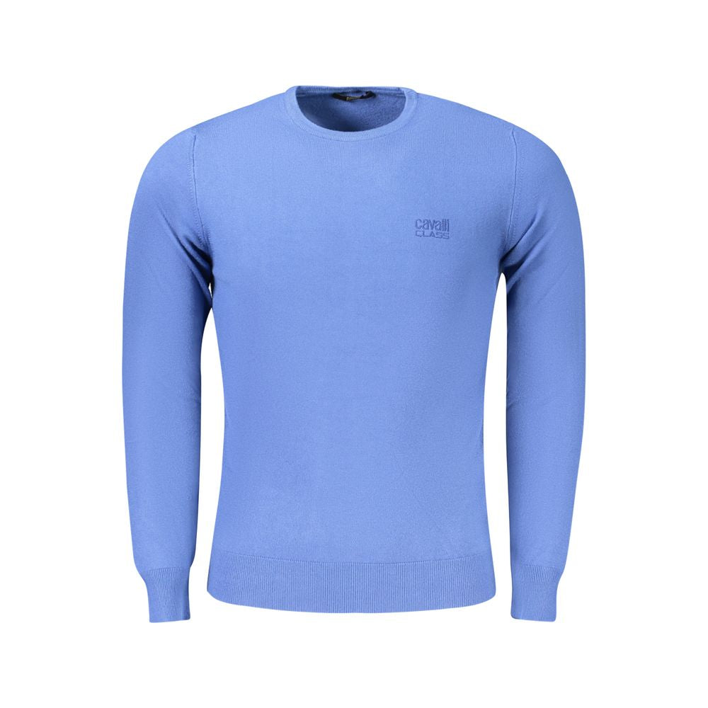 Cavalli Class Blu Viscosa Men Sweater | Regal Royce