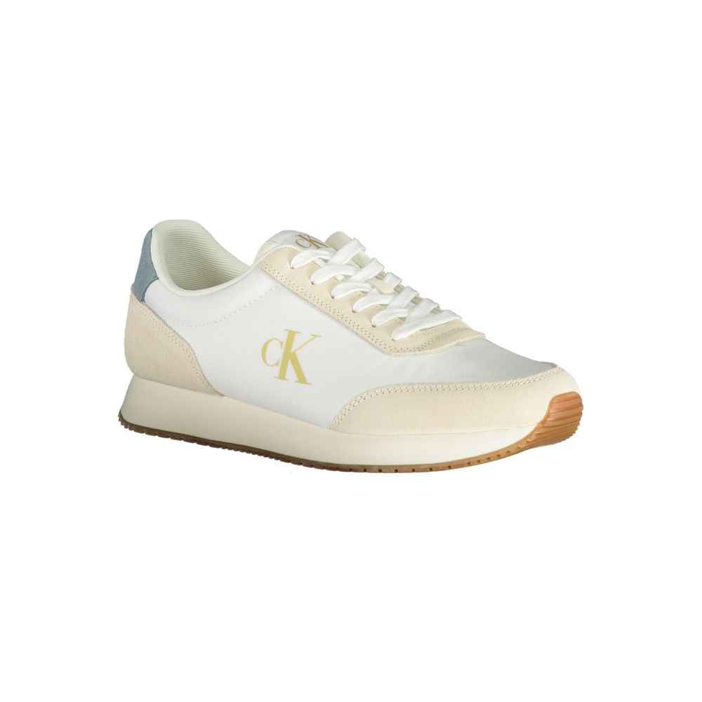 Calvin Klein White Polyester Men Sneaker | Regal Royce