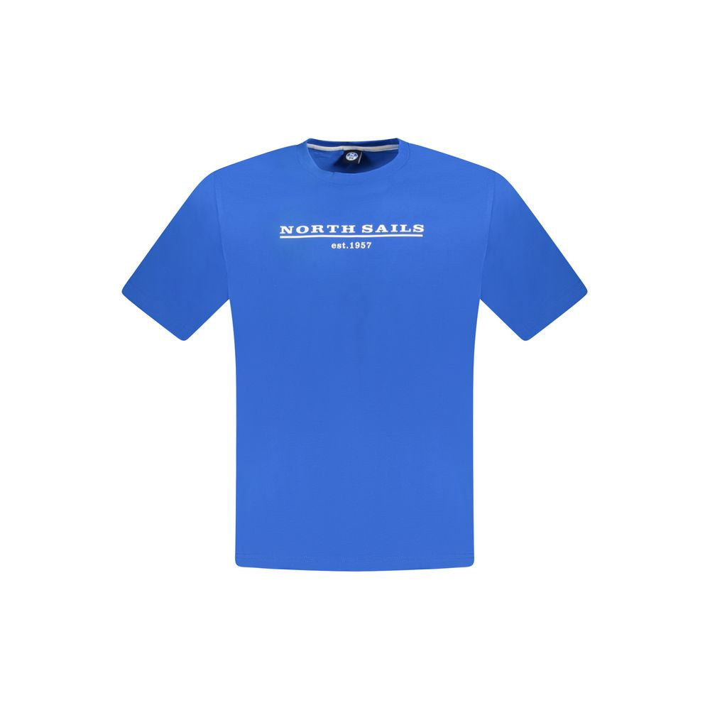 North Sails Blue Cotton Men T-Shirt | Regal Royce
