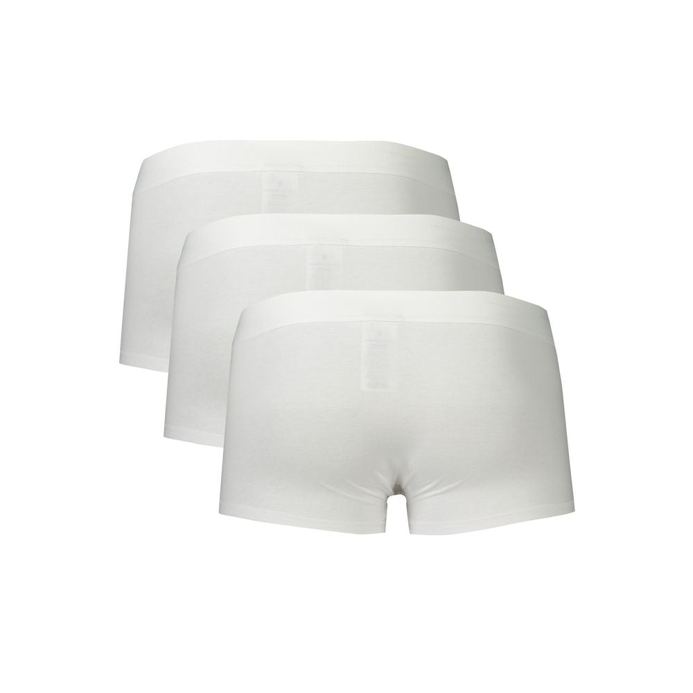 Bikkembergs White Polyester Men's Boxer Briefs Trio Pack | Regal Royce