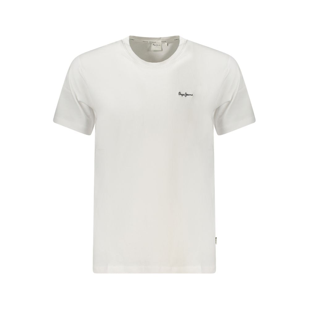 Pepe Jeans White Cotton Men's T-Shirt | Regal Royce