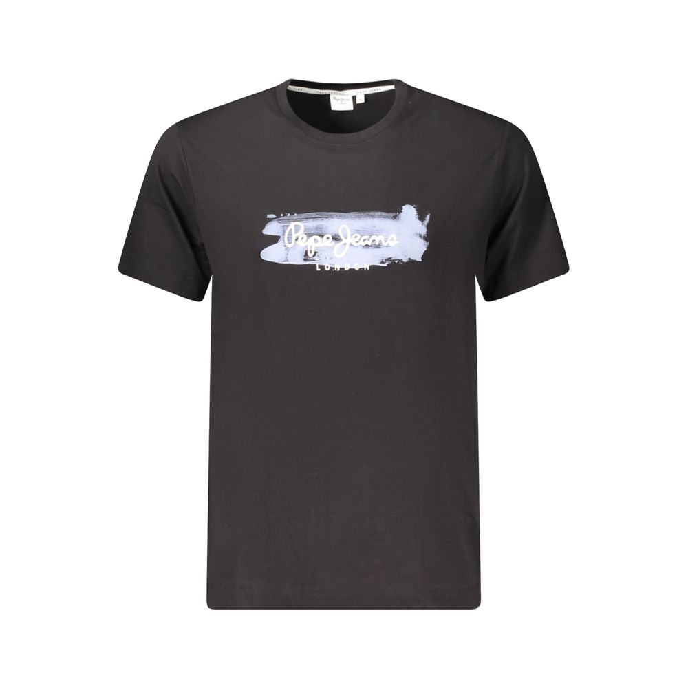 Pepe Jeans Black Cotton Men's T-Shirt | Regal Royce