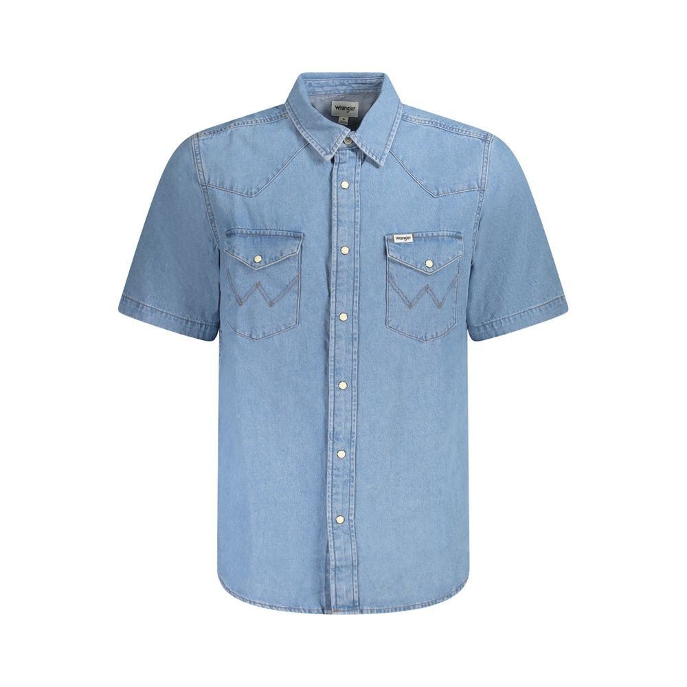 Wrangler Azzurro Cotton Men Shirt | Regal Royce