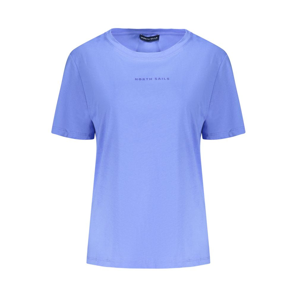 North Sails Blue Cotton Women T-Shirt | Regal Royce