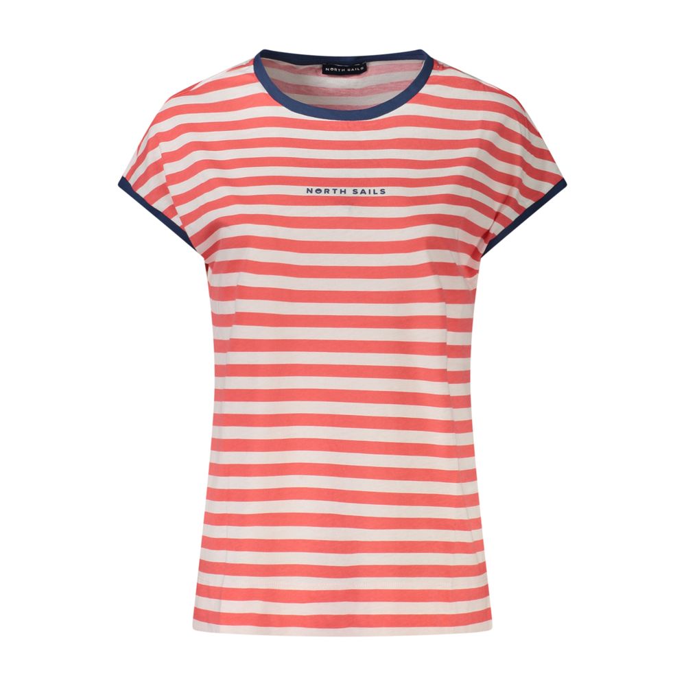 North Sails Red Cotton Women T-Shirt | Regal Royce
