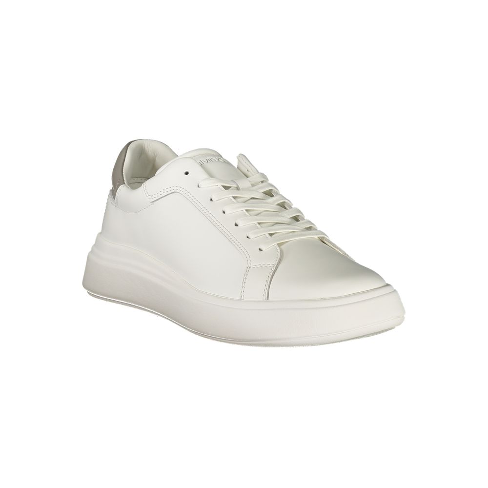 Calvin Klein White Polyurethane Men Sneaker | Regal Royce