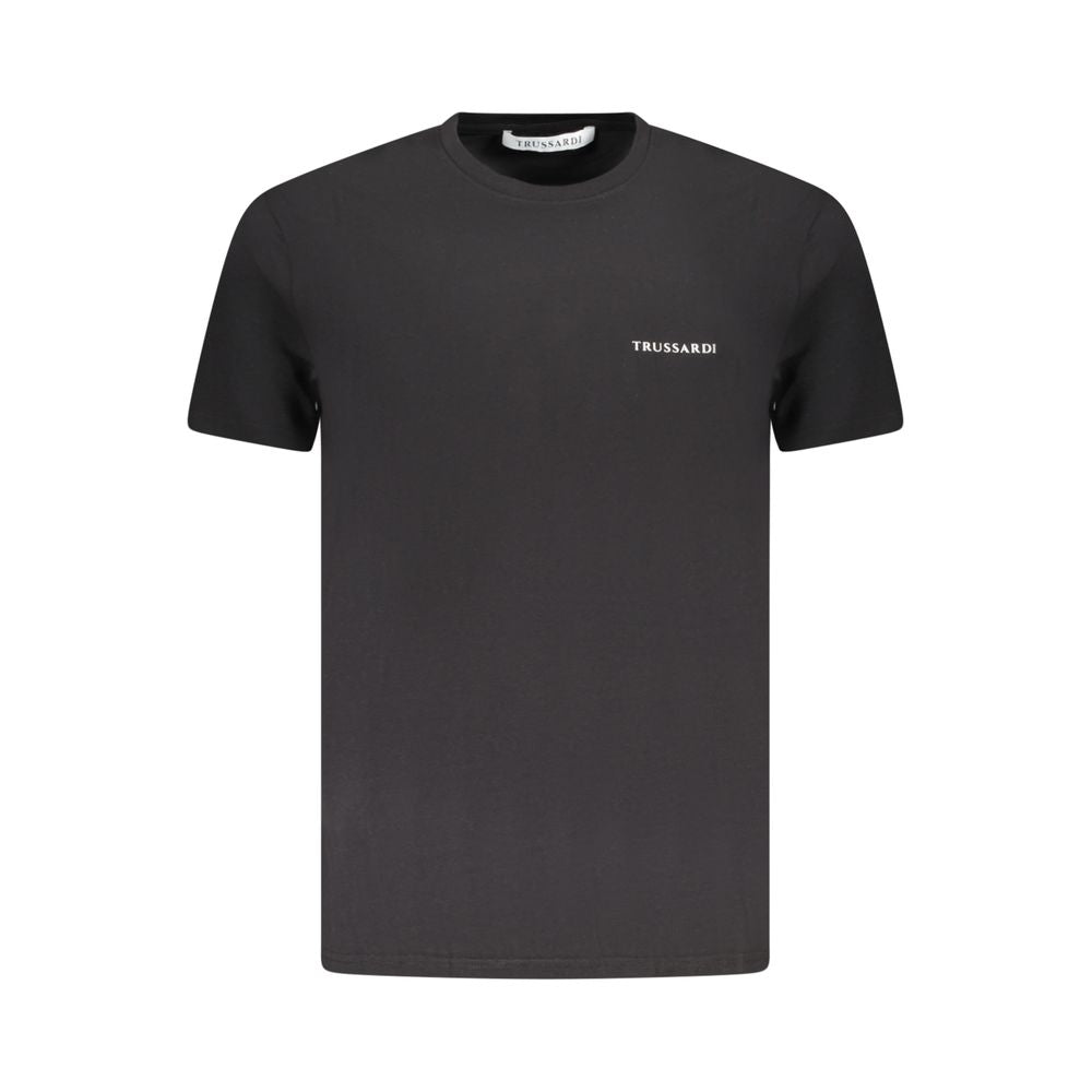 Trussardi Black Cotton Men T-Shirt | Regal Royce