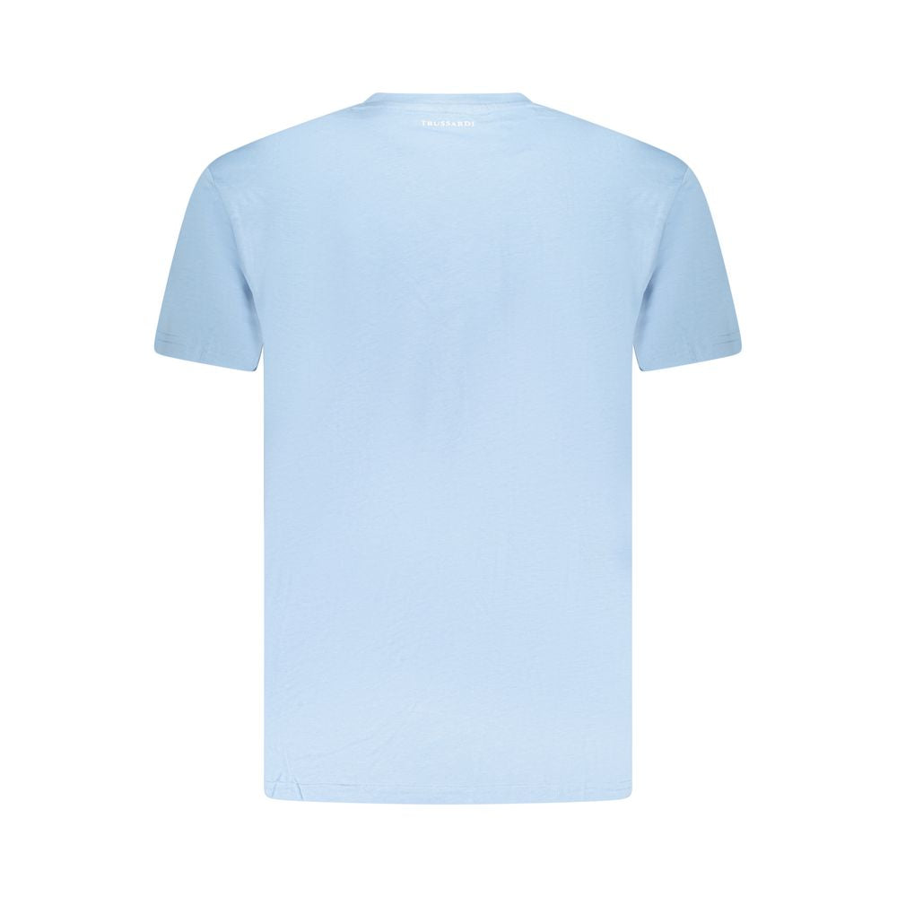 Trussardi Azzurro Cotton Men T-Shirt | Regal Royce