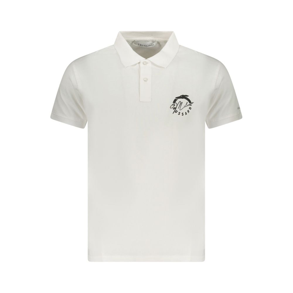 Trussardi White Cotton Men's Polo | Regal Royce