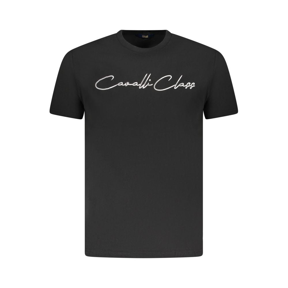 Cavalli Class Black Cotton Men's T-Shirt | Regal Royce