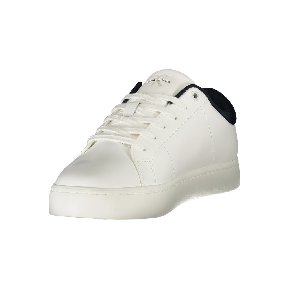Calvin Klein Bianco Polyurethane Men Sneaker | Regal Royce