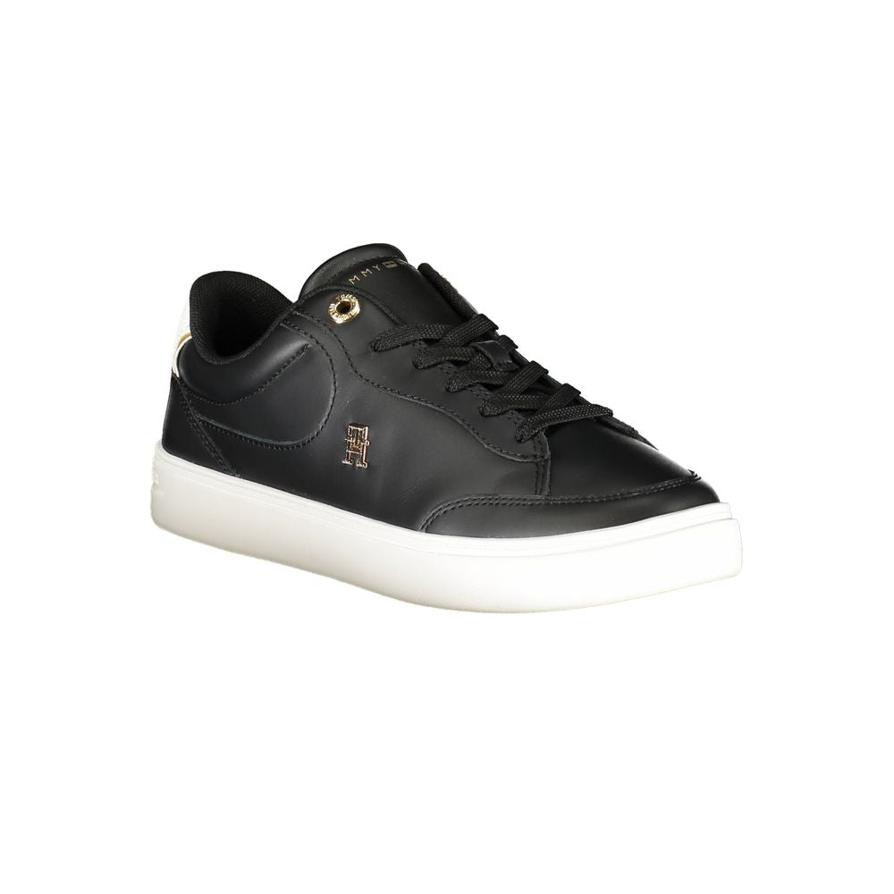 Tommy Hilfiger Black Polyurethane Women Sneaker | Regal Royce
