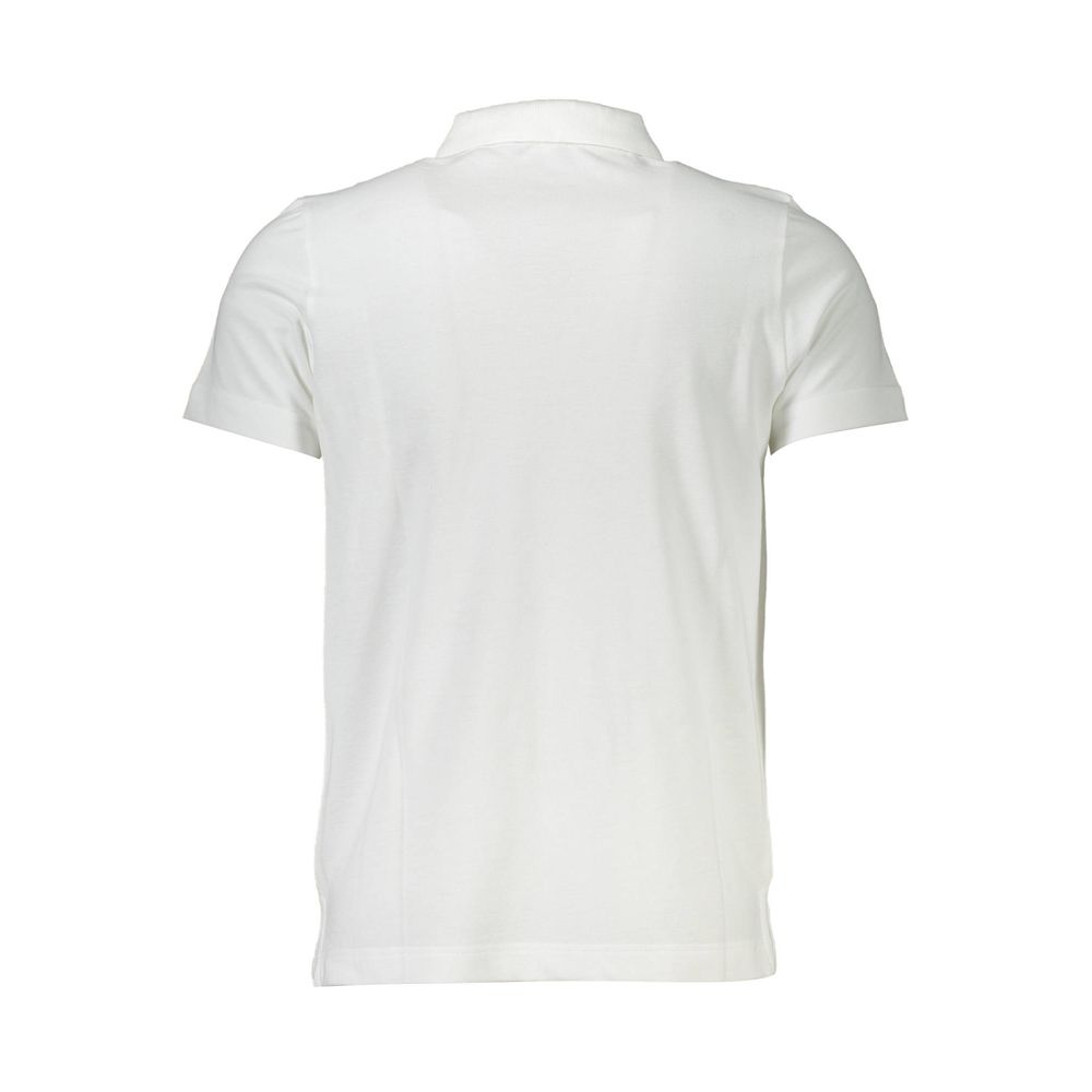 Cavalli Class White Cotton Men Polo Shirt | Regal Royce
