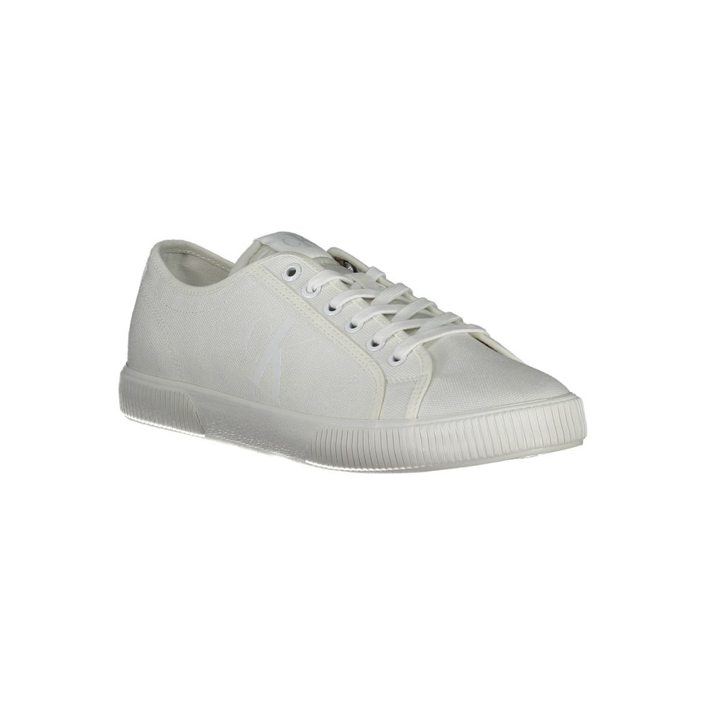 Calvin Klein White Polyester Men Sneaker | Regal Royce