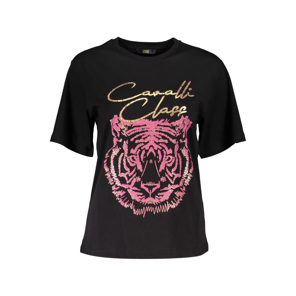 Cavalli Class Grigio Cotton Women T-Shirt | Regal Royce