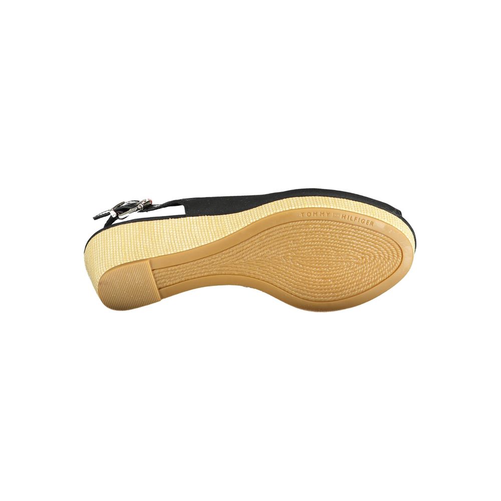 Tommy Hilfiger Black Polyester Women Sandal | Regal Royce