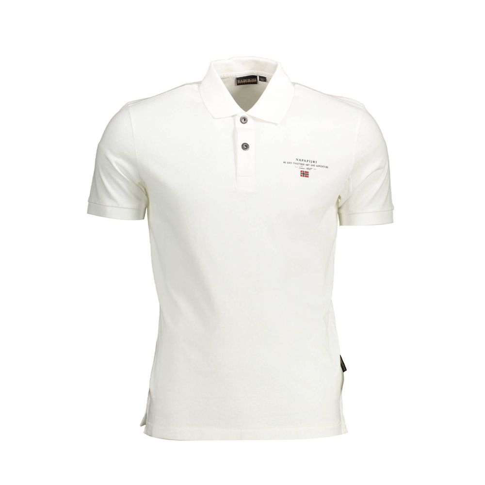 Napapijri White Cotton Men's Polo Shirt | Regal Royce