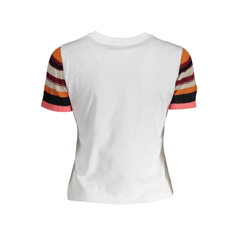 Desigual Bianco Cotton Women T-Shirt | Regal Royce