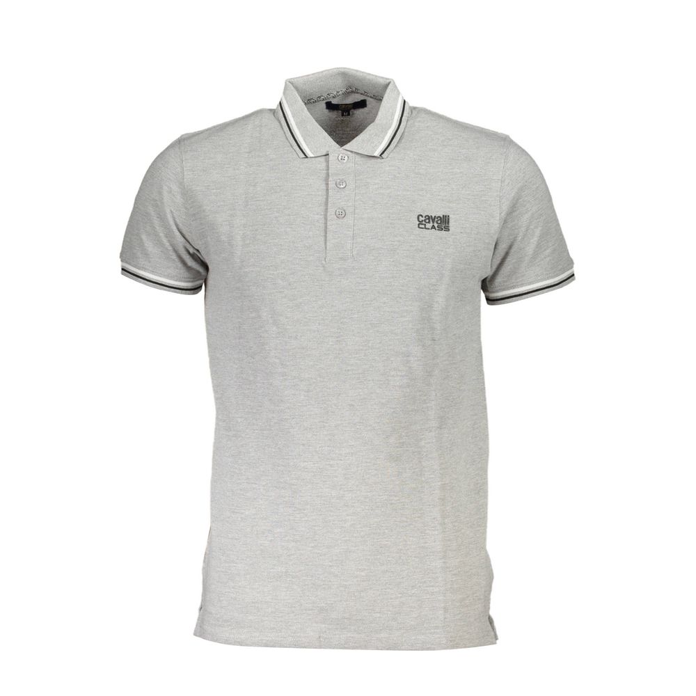 Cavalli Class Grigio Cotton Men Polo | Regal Royce