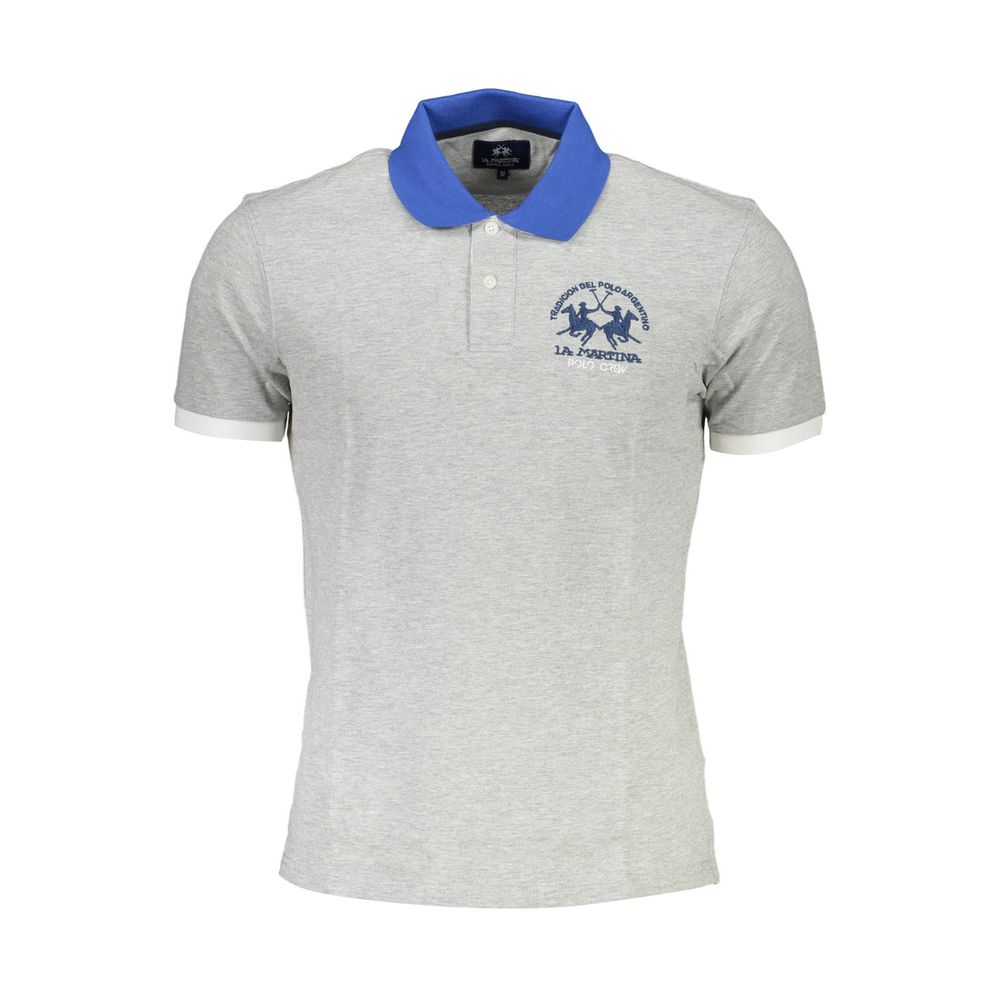La Martina Brown Cotton Men Polo Shirt | Regal Royce