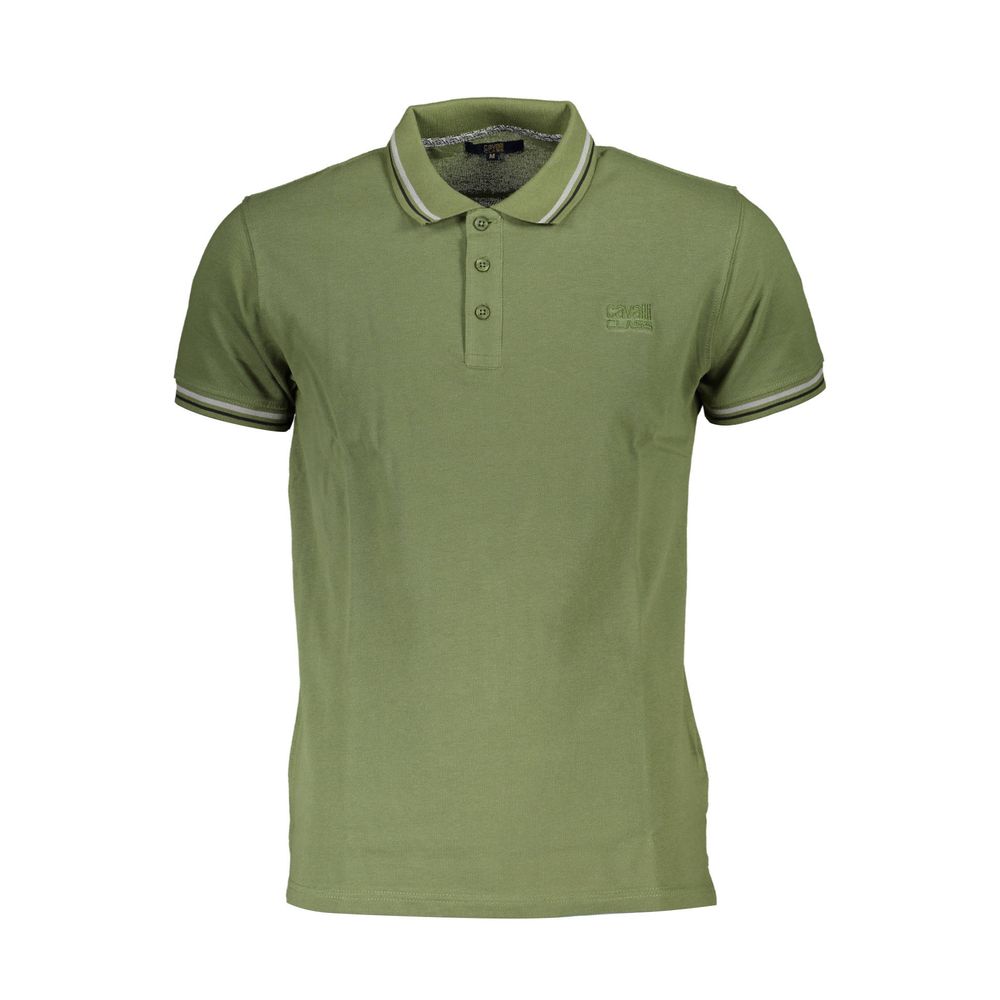Cavalli Class Verde Cotton Men Polo | Regal Royce