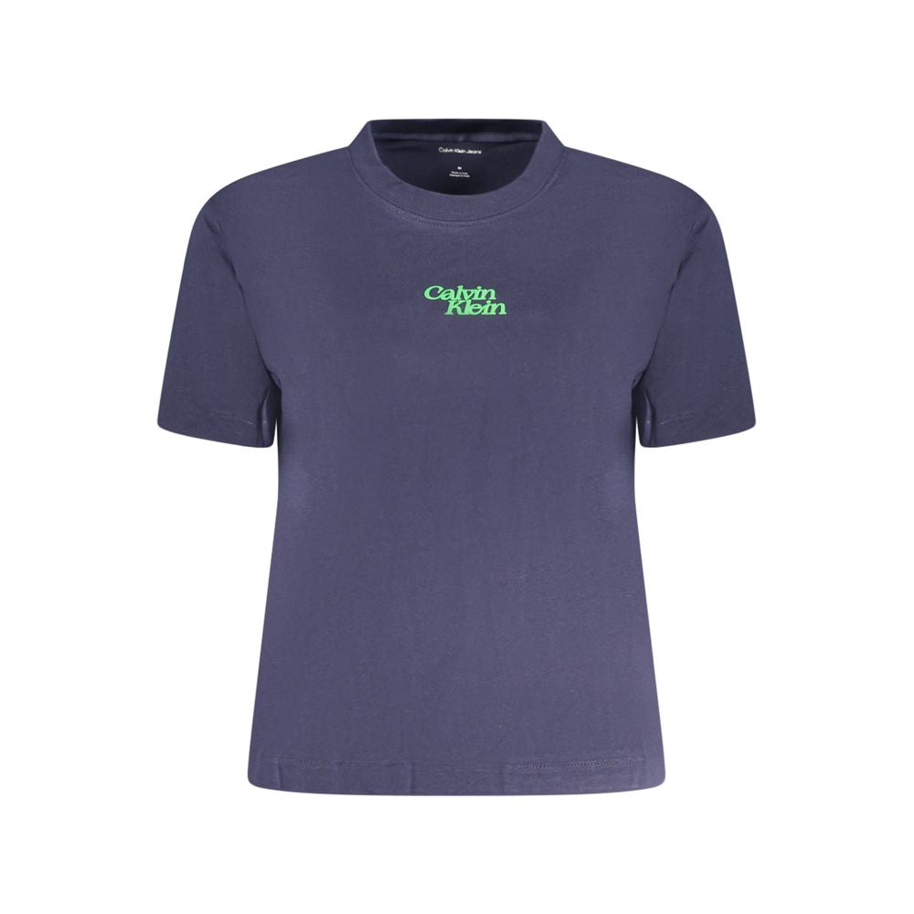 Calvin Klein Blue Cotton Women T-Shirt | Regal Royce