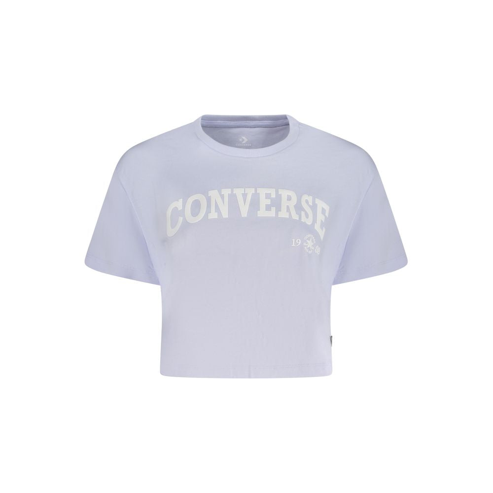 Converse Purple Cotton Women T-Shirt | Regal Royce