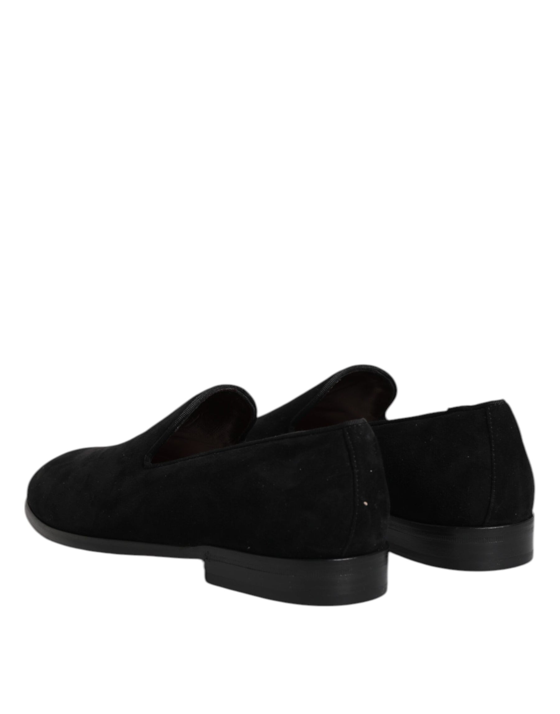 Dolce & Gabbana Black Suede Slip On Loafers Formal Shoes | Regal Royce