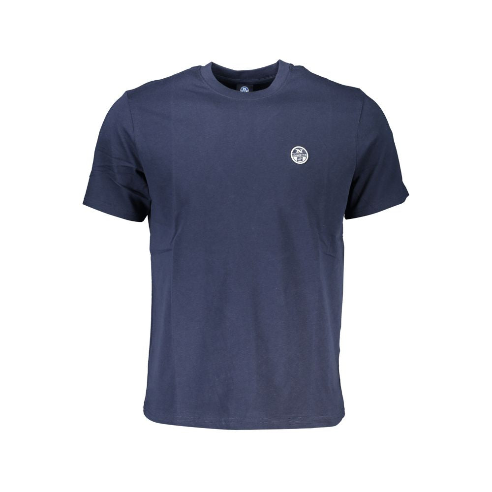 North Sails Blue Cotton Men T-Shirt | Regal Royce