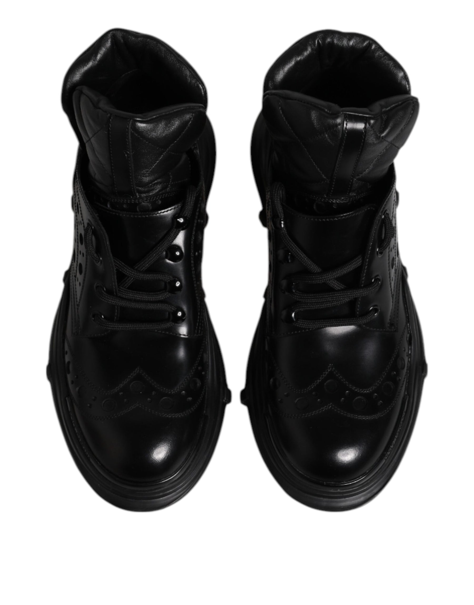 Dolce & Gabbana Black Leather Casual Mens Ankle Boots Shoes | Regal Royce