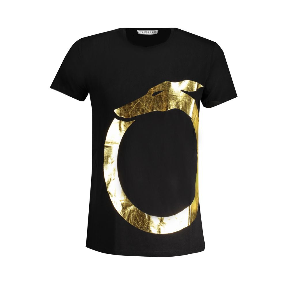 Trussardi Black Cotton Men's T-Shirt | Regal Royce