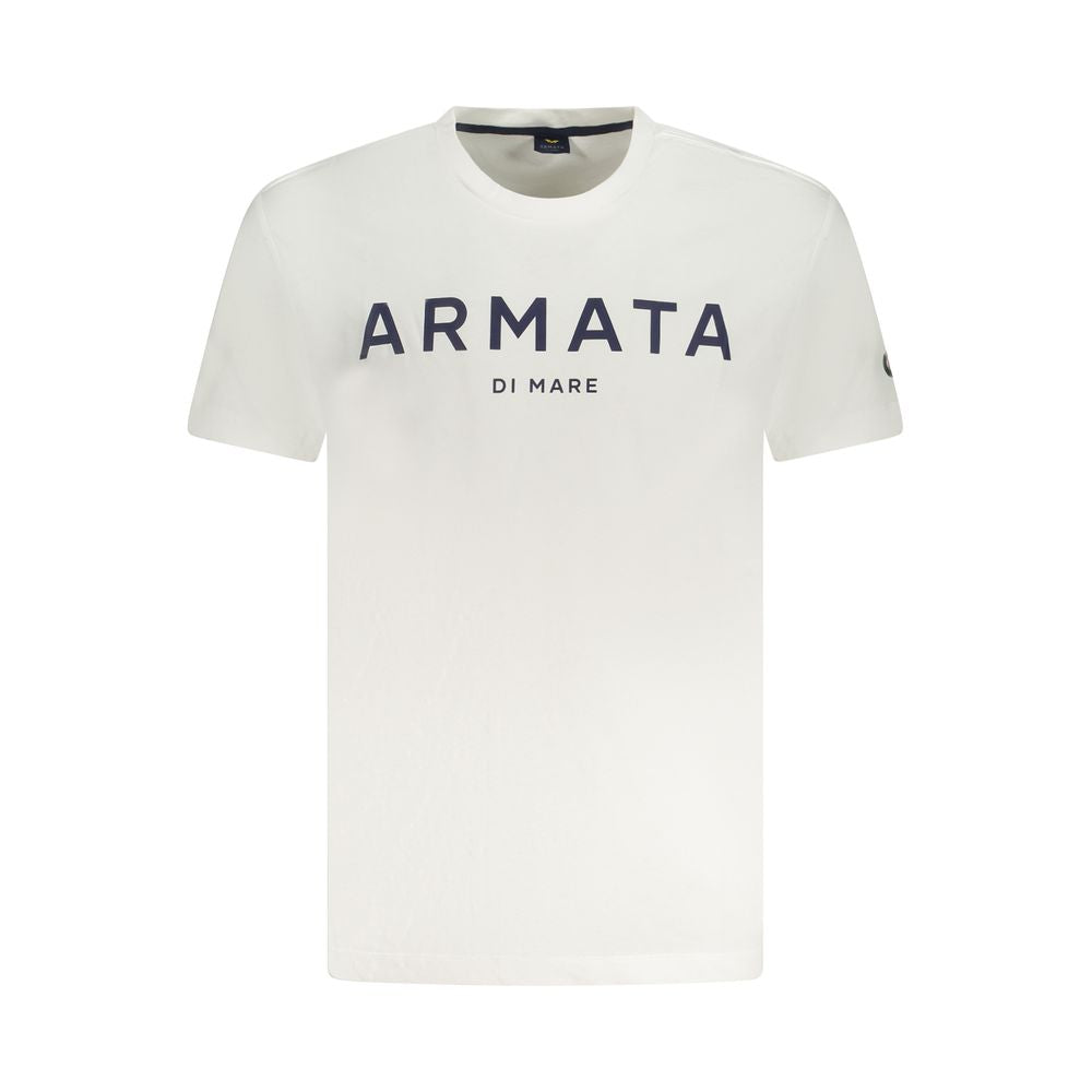 Armata Di Mare Bianco Cotton Men T-Shirt | Regal Royce