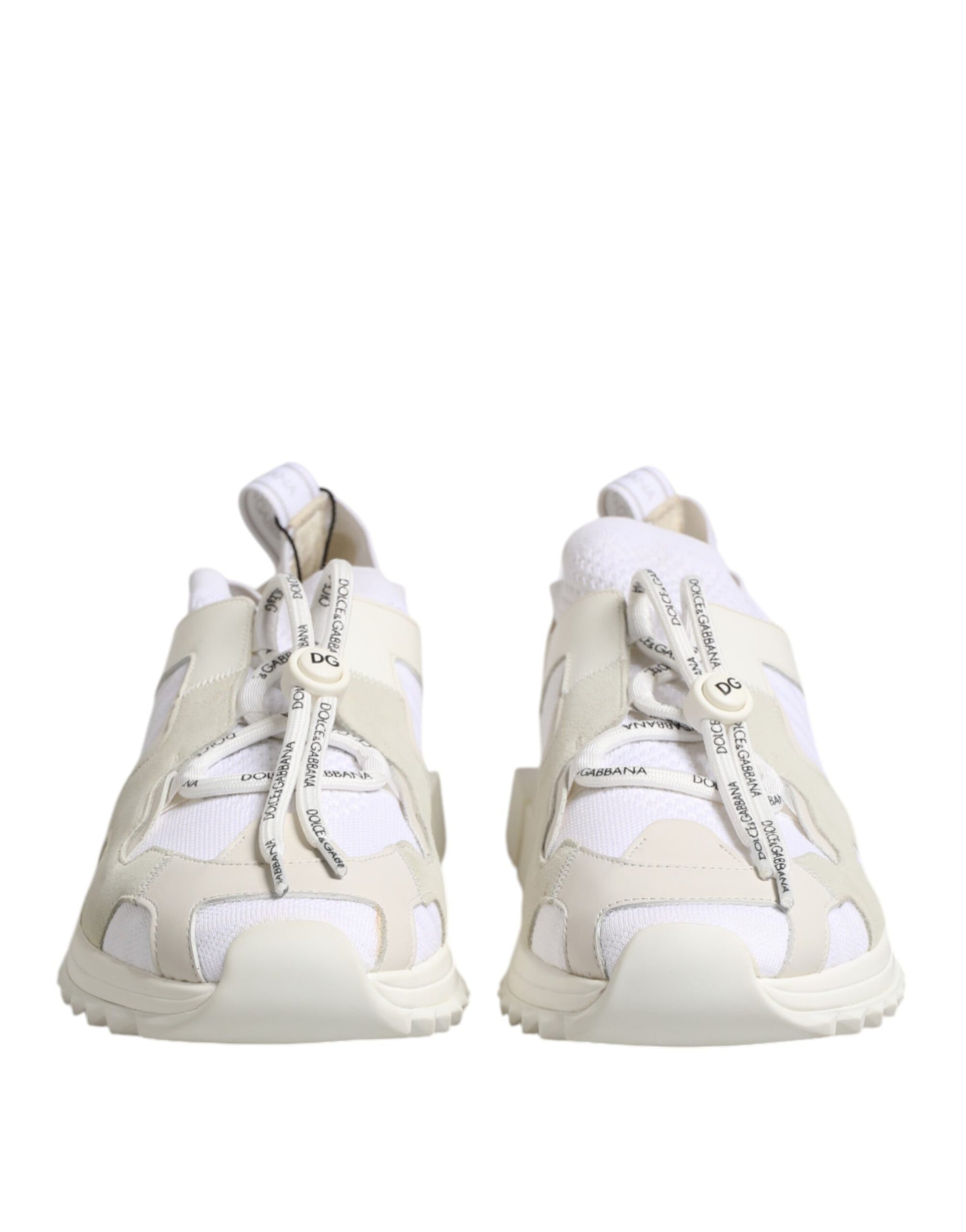 Dolce & Gabbana White Mesh Sorrento Trekking Sneakers Shoes | Regal Royce