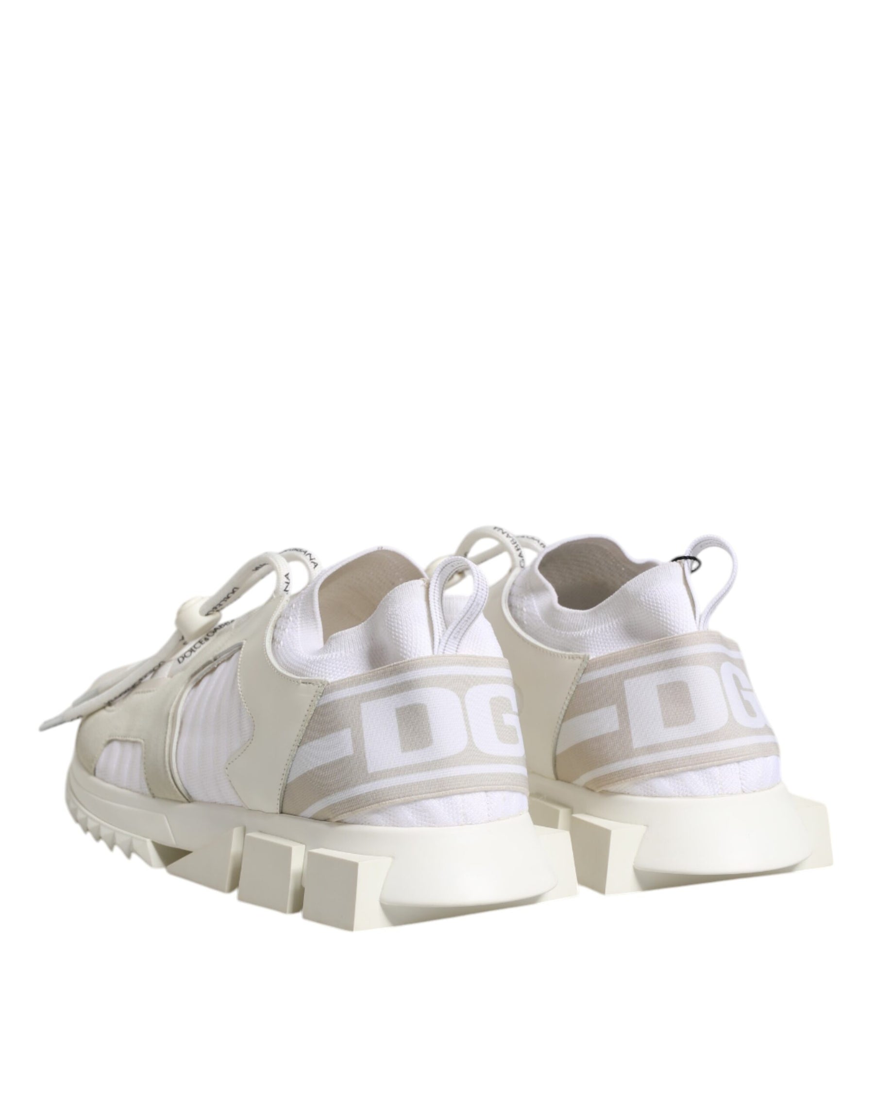 Dolce & Gabbana White Mesh Sorrento Trekking Sneakers Shoes | Regal Royce
