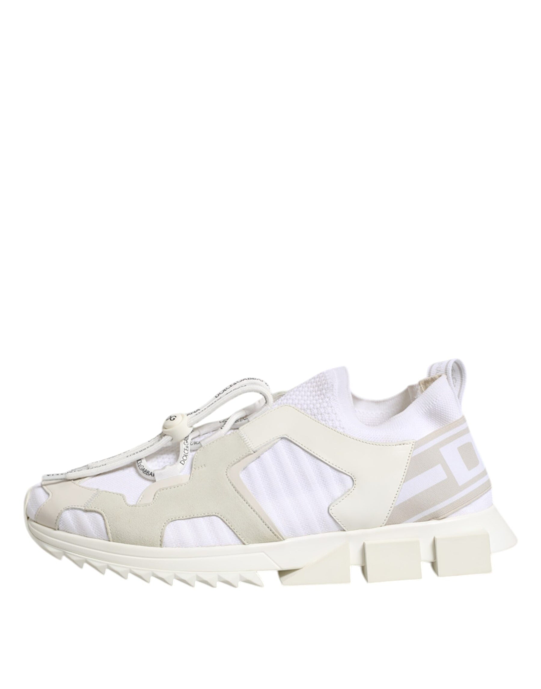 Dolce & Gabbana White Mesh Sorrento Trekking Sneakers Shoes | Regal Royce