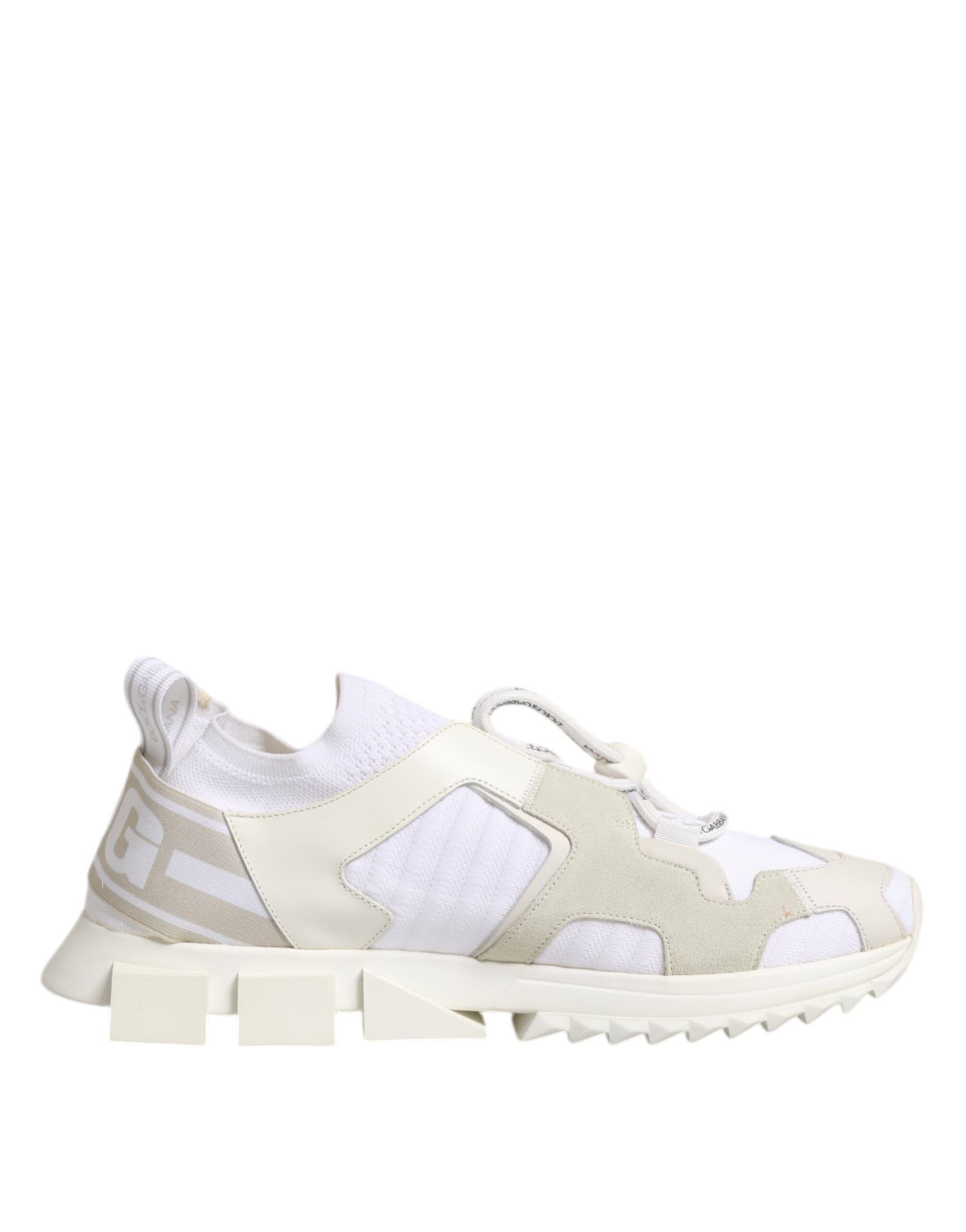 Dolce & Gabbana White Mesh Sorrento Trekking Sneakers Shoes | Regal Royce