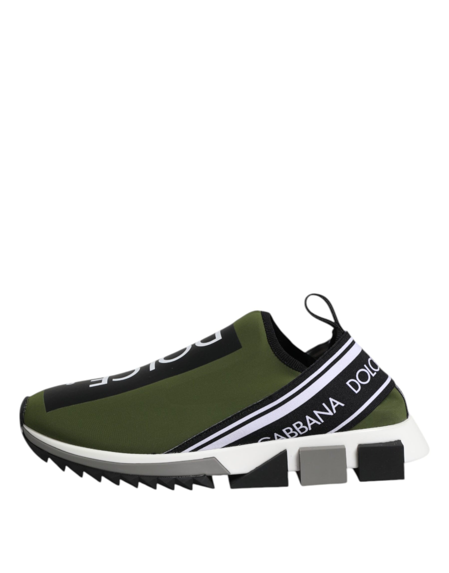 Dolce & Gabbana Green Black Slip On Sorrento Sneakers Shoes | Regal Royce