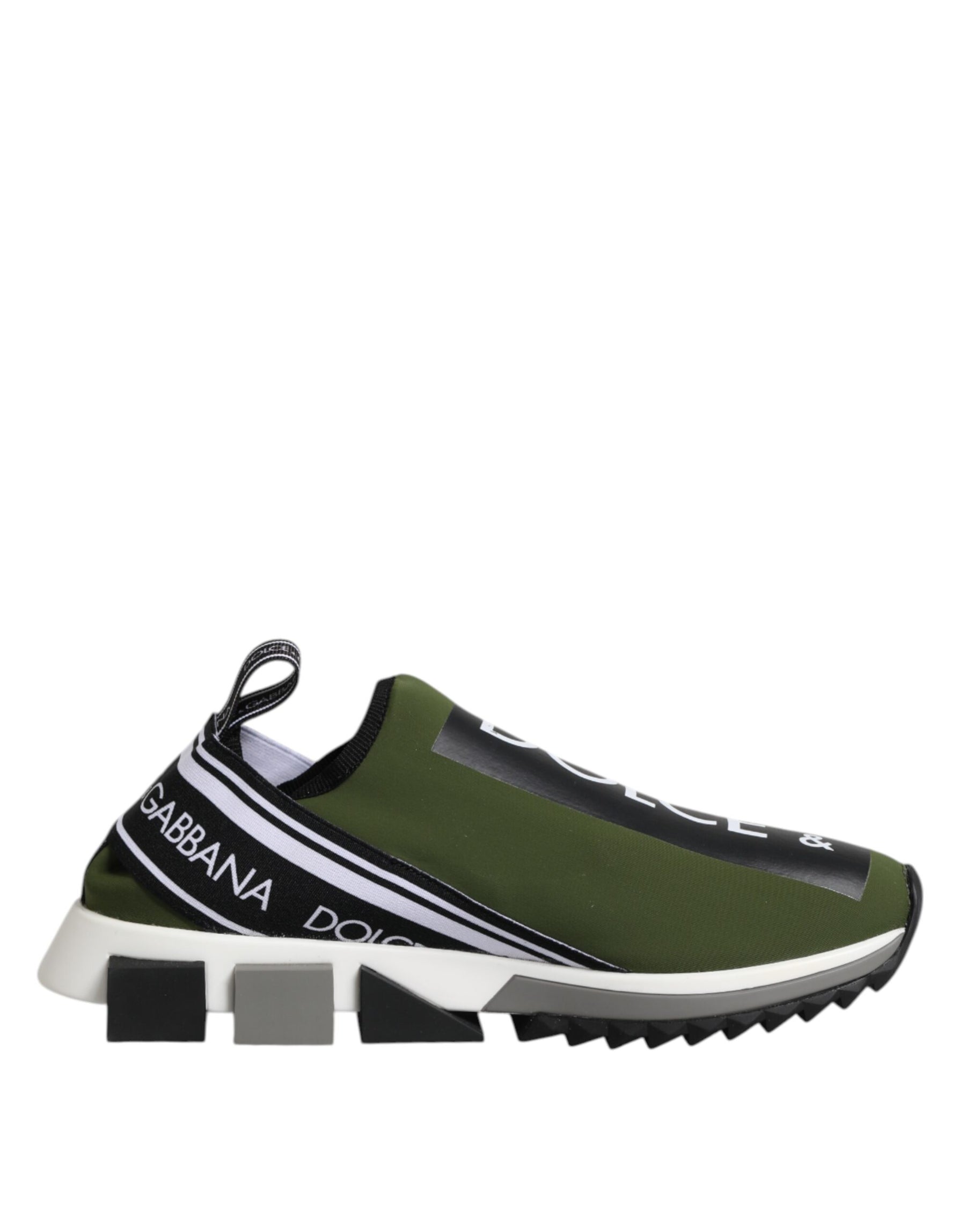 Dolce & Gabbana Green Black Slip On Sorrento Sneakers Shoes | Regal Royce