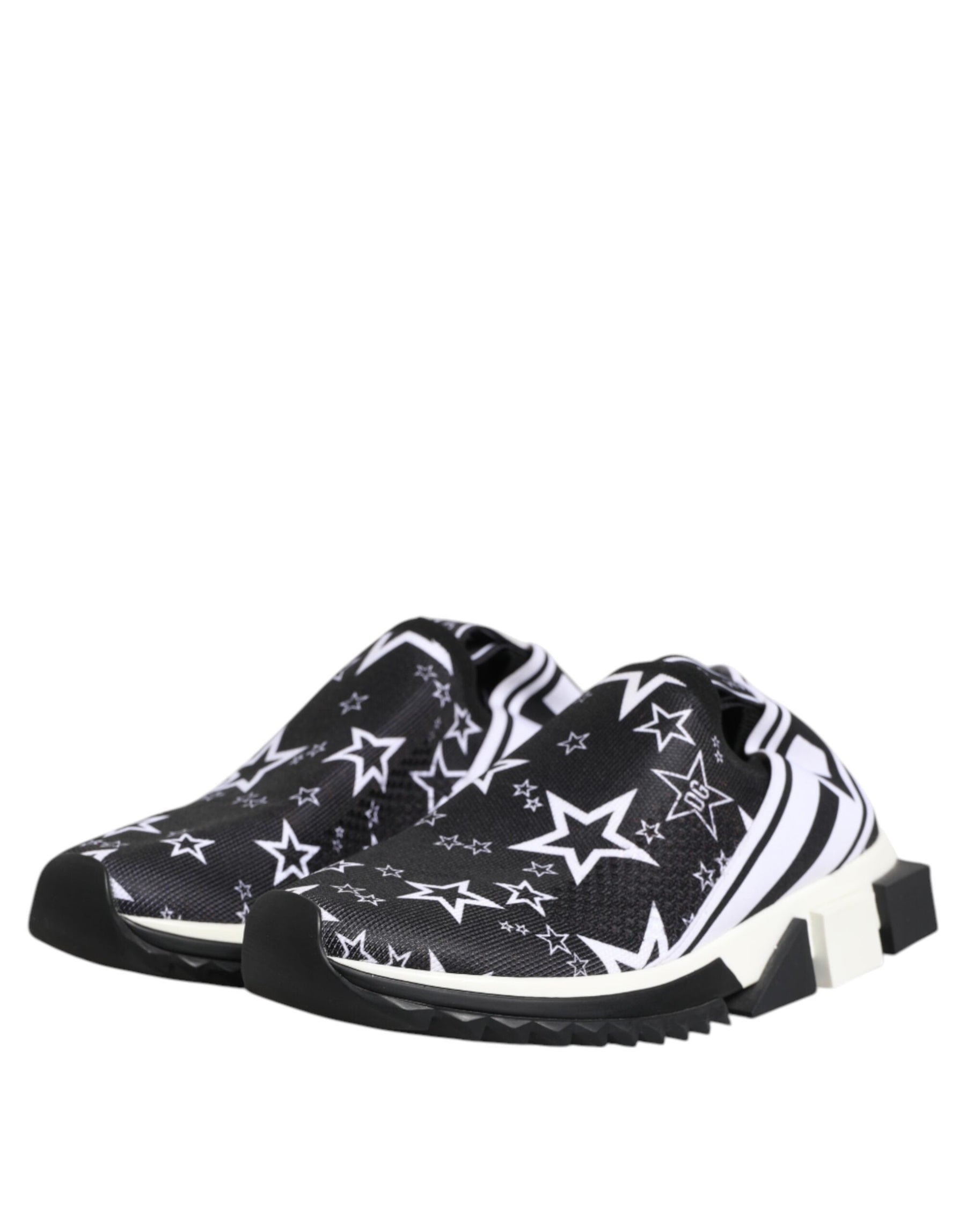 Dolce & Gabbana Black White Sorrento Low Top Sneakers Shoes | Regal Royce
