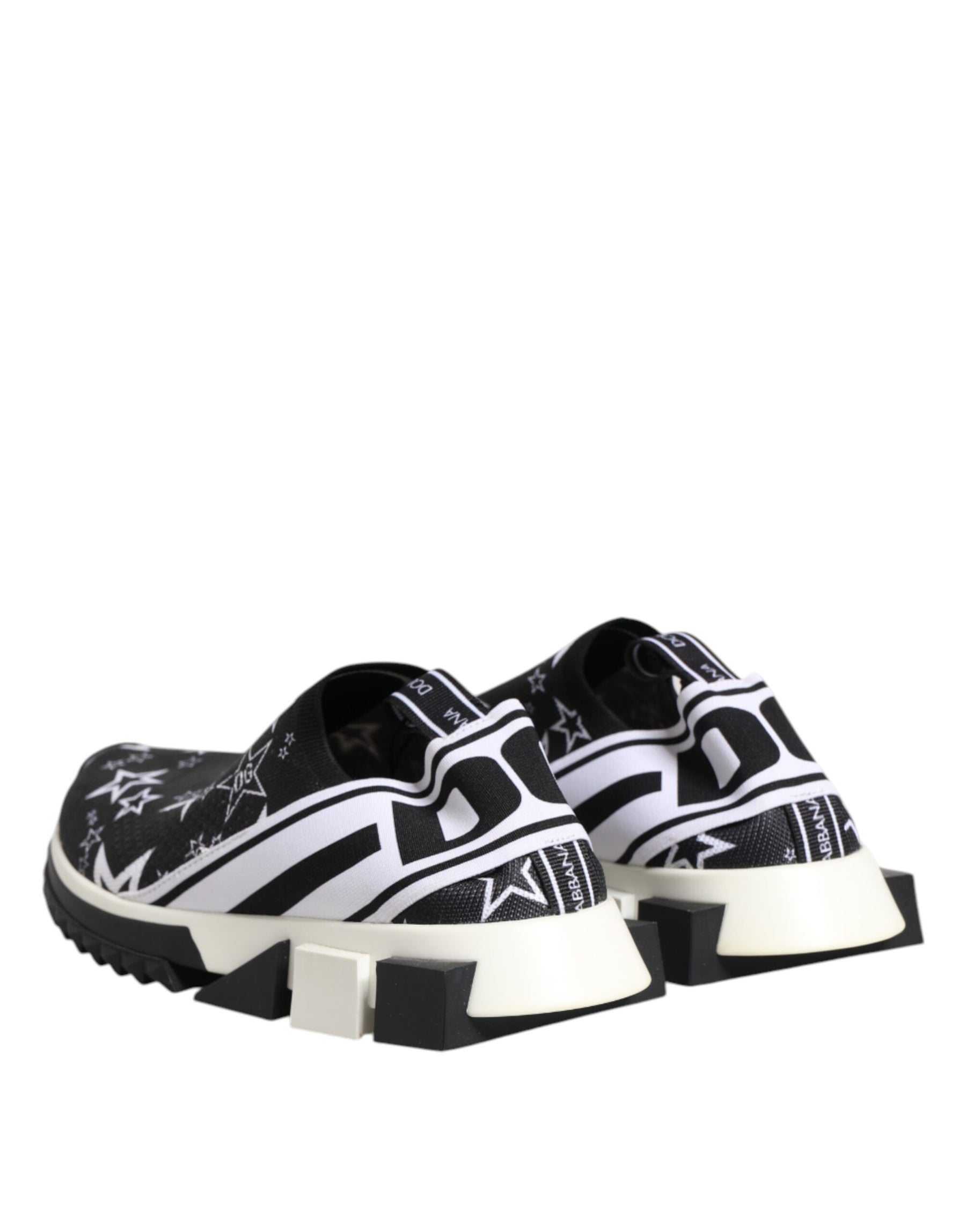 Dolce & Gabbana Black White Sorrento Low Top Sneakers Shoes | Regal Royce