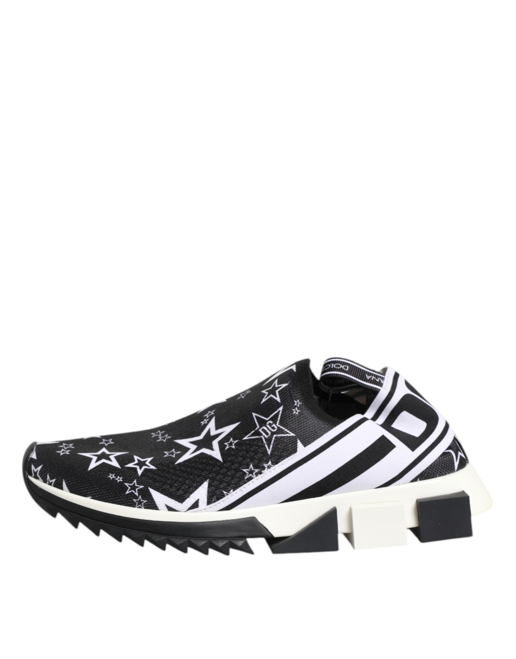 Dolce & Gabbana Black White Sorrento Low Top Sneakers Shoes | Regal Royce