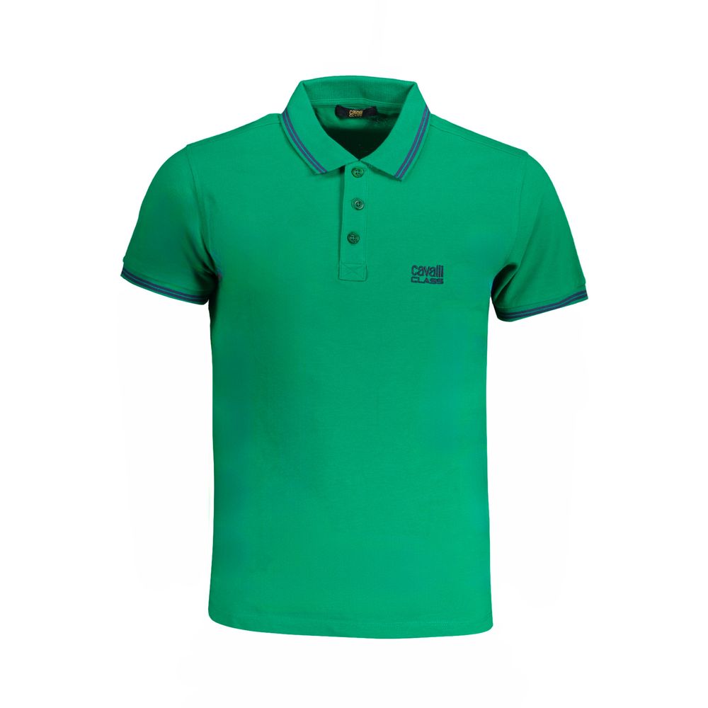 Cavalli Class Verde Cotton Men Polo | Regal Royce