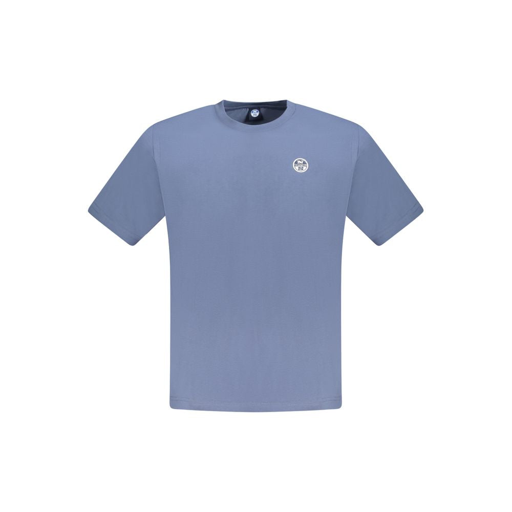 North Sails Blue Cotton Men T-Shirt | Regal Royce