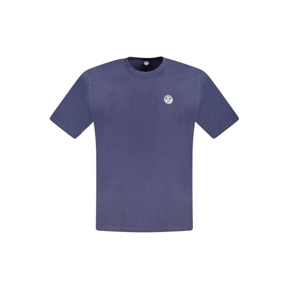 North Sails Blue Cotton Men T-Shirt | Regal Royce