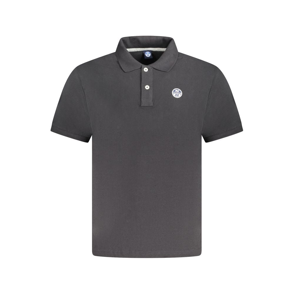 North Sails Black Cotton Mens Polo Shirt | Regal Royce