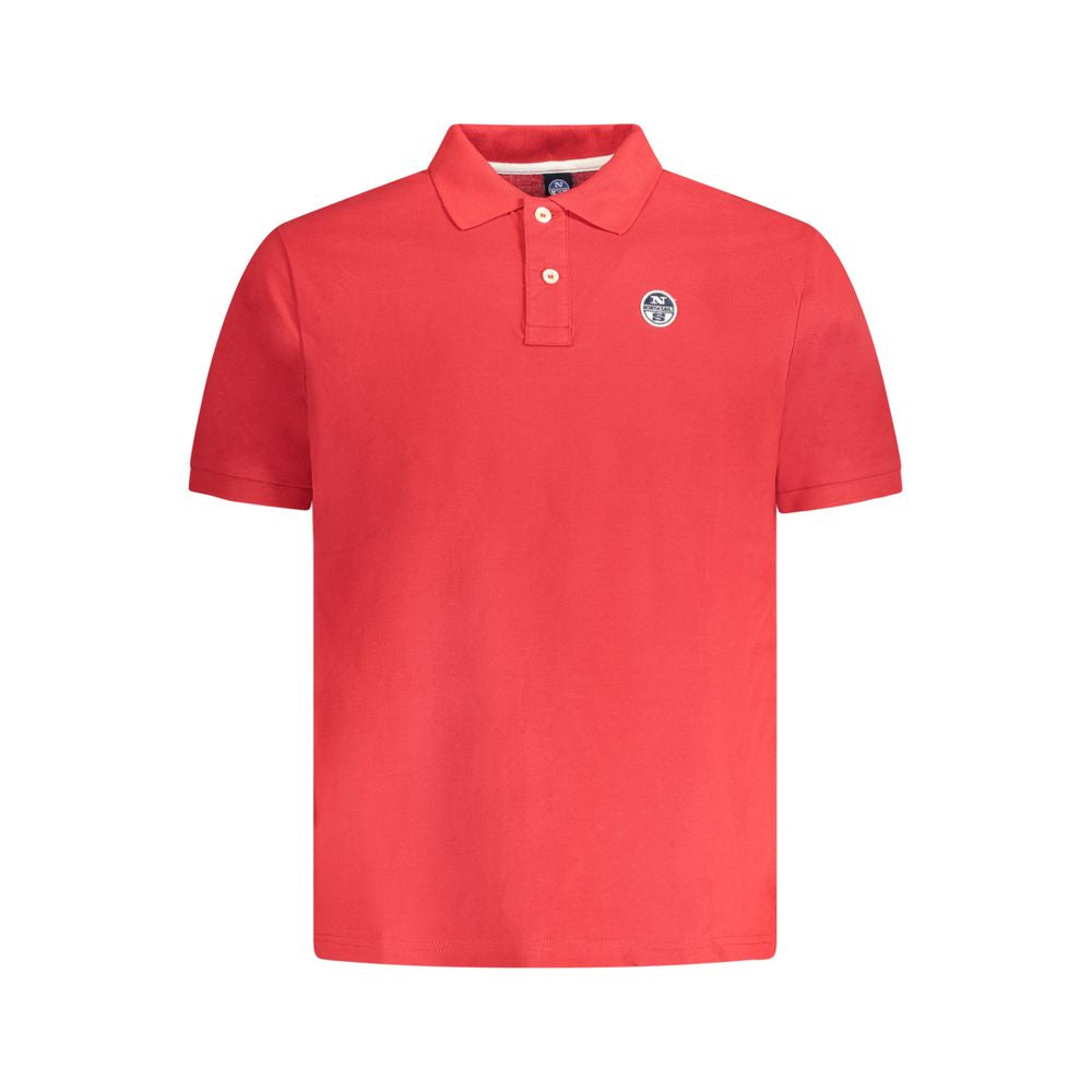 North Sails Red Cotton Men Polo | Regal Royce