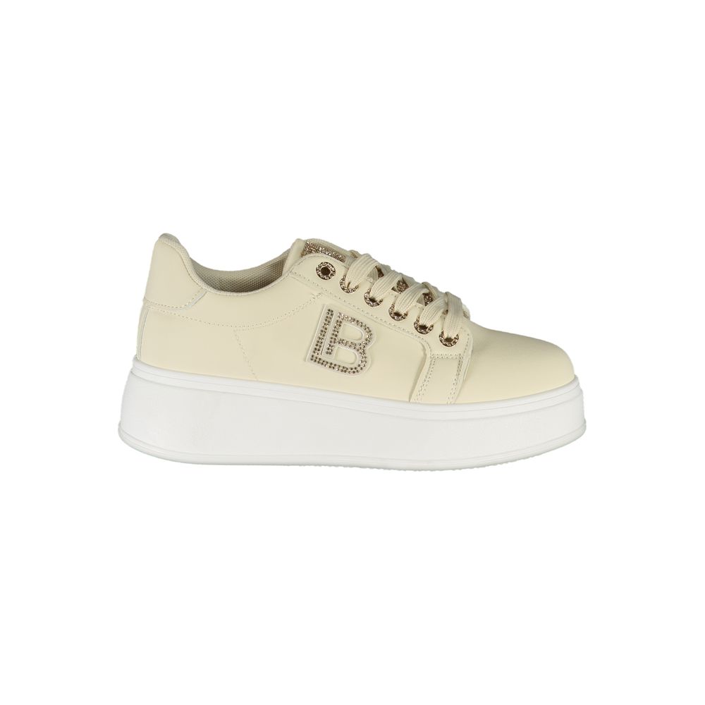Laura Biagiotti Beige Polyurethane Women Sneaker | Regal Royce