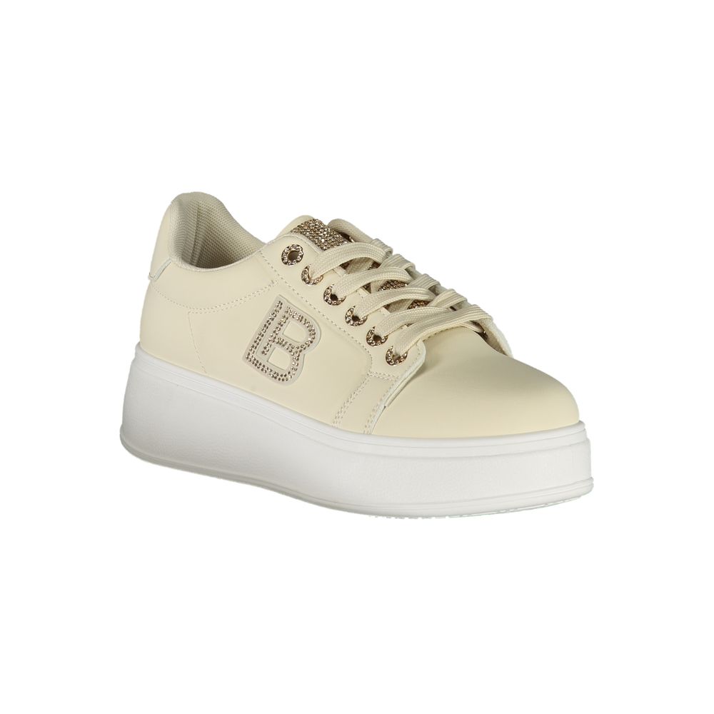 Laura Biagiotti Beige Polyurethane Women Sneaker | Regal Royce